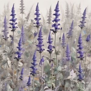 Purple Floral Art Print